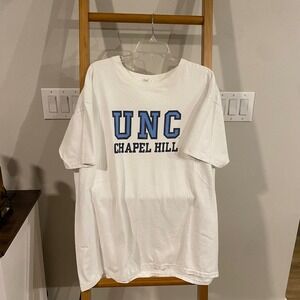 Vintage UNC Chapel Hill T Shirt Double XL White Cotton Made in USA Casual Tee